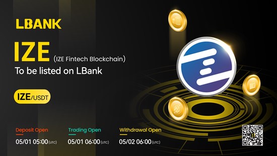 IZE Fintech Blockchain (IZE) is now available for trading on LBank Exchange