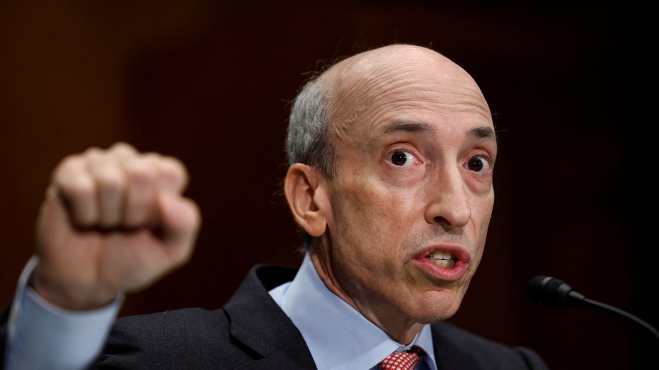 Gary Gensler, Chairman of the United States Securities and Exchange Commission (SEC), testifies on Capitol Hill in Washington