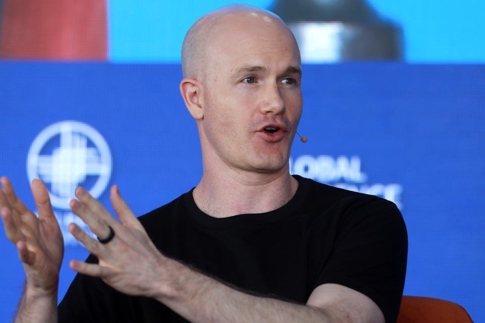 Brian Armstrong, CEO and co-founder of Coinbase, speaks at the Milken Institute 2022 Global Conference in Beverly Hills, California, U.S., May 2, 2022. REUTERS/David Swanson