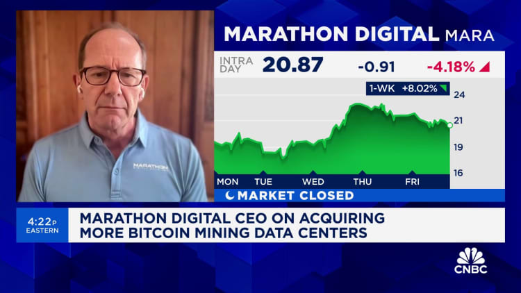 Large-scale bitcoin miners compete head-on with AI companies for power: Marathon Digital CEO