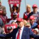 Former U.S. President and Republican presidential candidate Trump holds a campaign event, in Racine