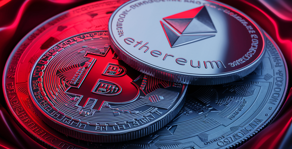 Bitcoin, Ethereum in the red as markets crash on volatility